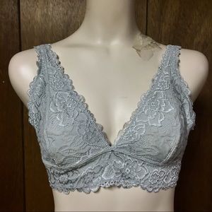 Gray/Silver Lace Bralette